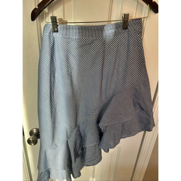 A new day asymmetric blue stripe skirt size 4 - Picture 5 of 8